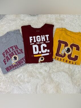 3 Washington Redskins Men’s Tee Shirts Bundle Size XL